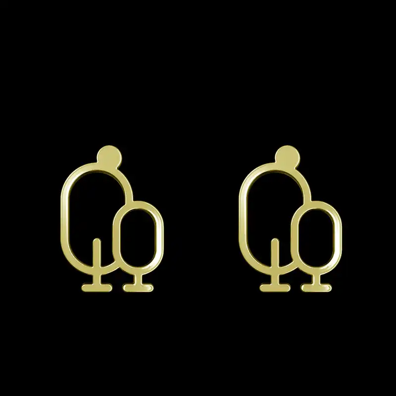 گوشواره طلا 18 عیار زنانه مدوپد مدل درخت کد GA1-15833