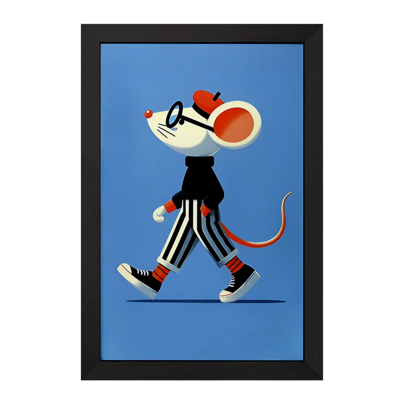 تابلو خندالو مدل موش بانمک کد F7963