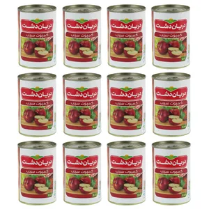 کمپوت سیب دریان دشت - 400 گرم بسته 12 عددی