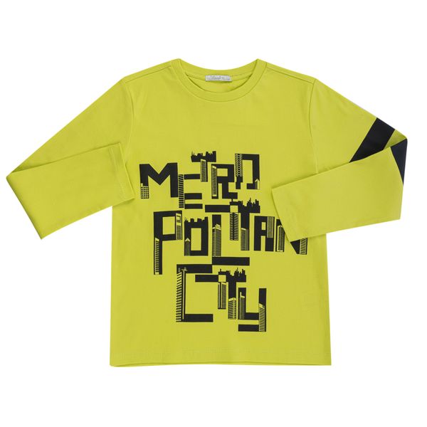 تی شرت آستین بلند پسرانه فیورلا مدل CITY کد 44545