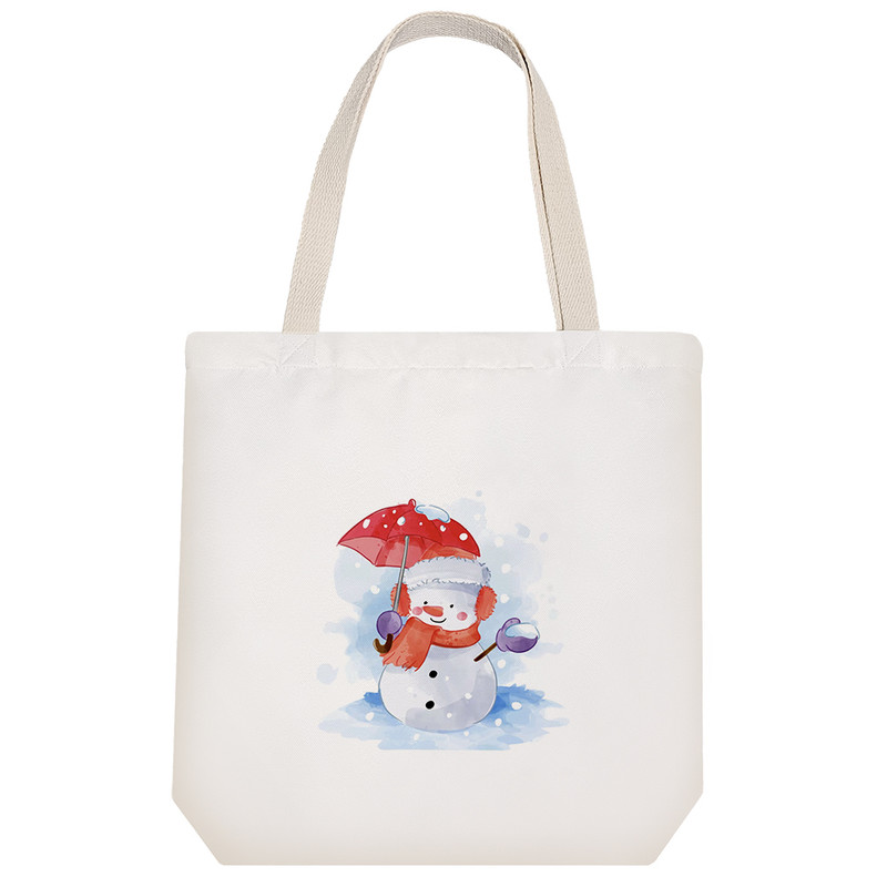 ساک خرید خندالو طرح آدم برفی کد H285