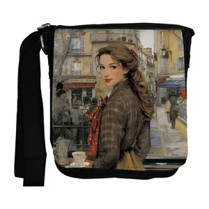 کیف رودوشی طرح دختر پاریسی کد nb363