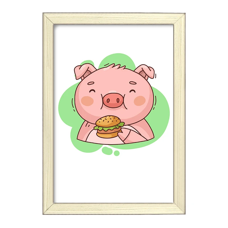 تابلو خندالو طرح خوک حیوانات بامزه کد 37170