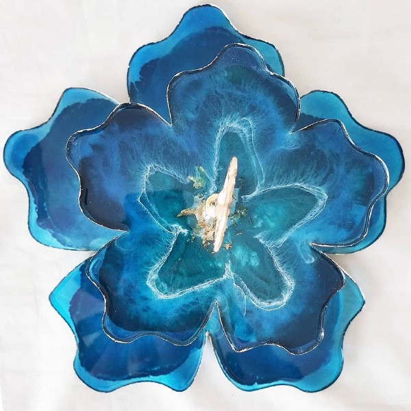 قالب رزین مدل گل پنج پر کد  9921