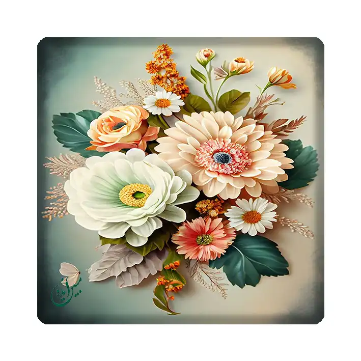 کاشی مبین ایده مدل گل kh10 کد 1387