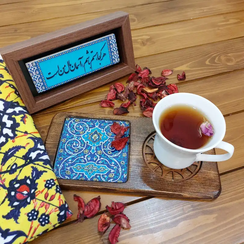 زیر لیوانی چوبی مدل 100