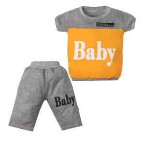 ست تی شرت و شلوارک پسرانه مدل BABY کد 128