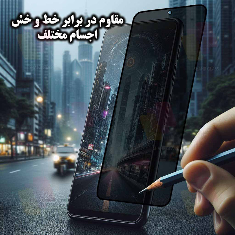 محافظ صفحه نمایش حریم شخصی شهر گلس مدل PRIS30 مناسب برای گوشی موبایل شیائومی Redmi Note 12 4G / Redmi Note 12 5G / Poco X5 / Poco X7 Pro / Redmi Turbo 4 / اوپو C67 5G