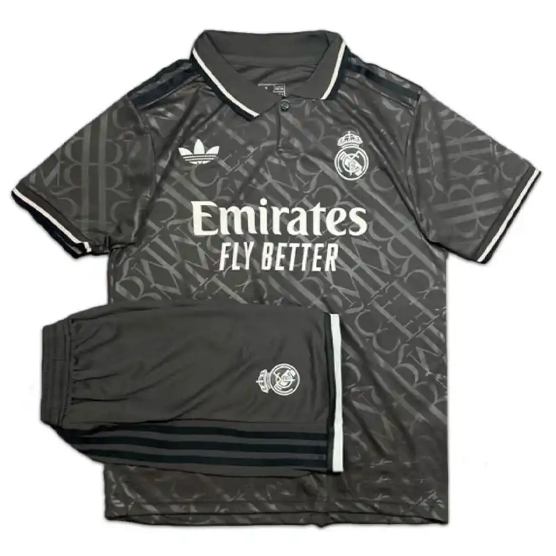 ست پولوشرت و شلوارک ورزشی مردانه مدل رئال مادرید 3rd 2025