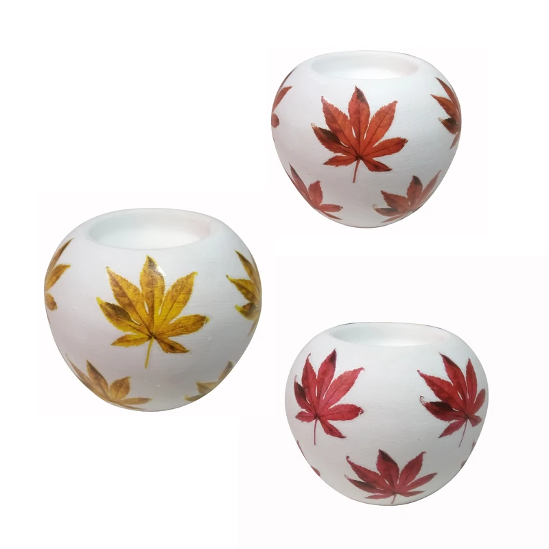 جاشمعی طرح پاییزی کد 999 بسته 3 عددی