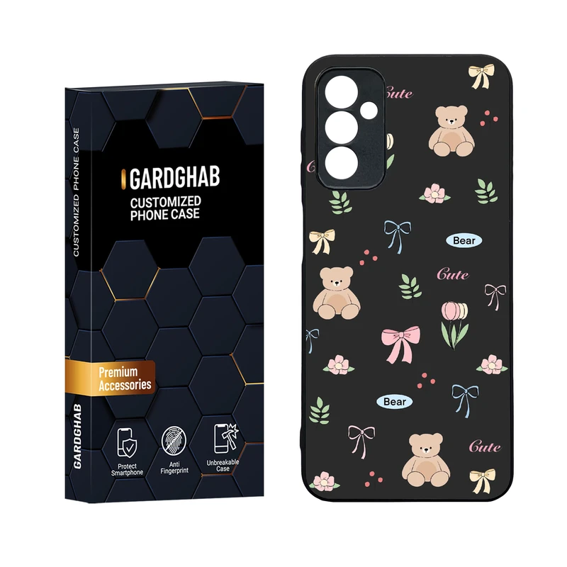 کاور گارد قاب مدل دورژله ای پشت گلس فانتزی مناسب برای گوشی موبایل سامسونگ Galaxy M13 4G