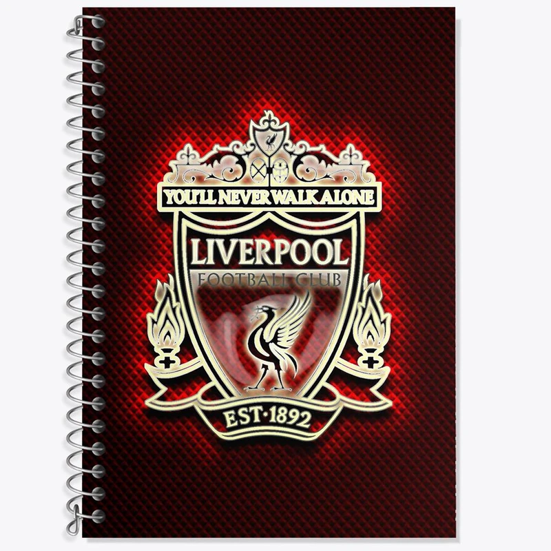 دفتر زبان 50 برگ خندالو مدل سه خط طرح باشگاه لیورپول کد 26973