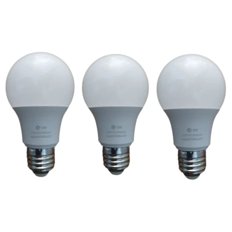 لامپ اس ام دی 9 وات پارس شوان مدل حبابی پایه E27 بسته 3 عددی