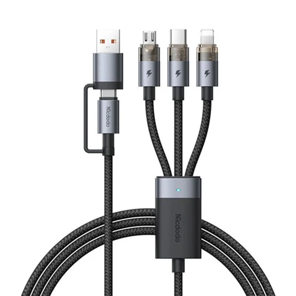کابل تبدیل USB-C به لایتنینگ/microusb/USB-A مک دودو مدل CA-726 طول 1.2 متر