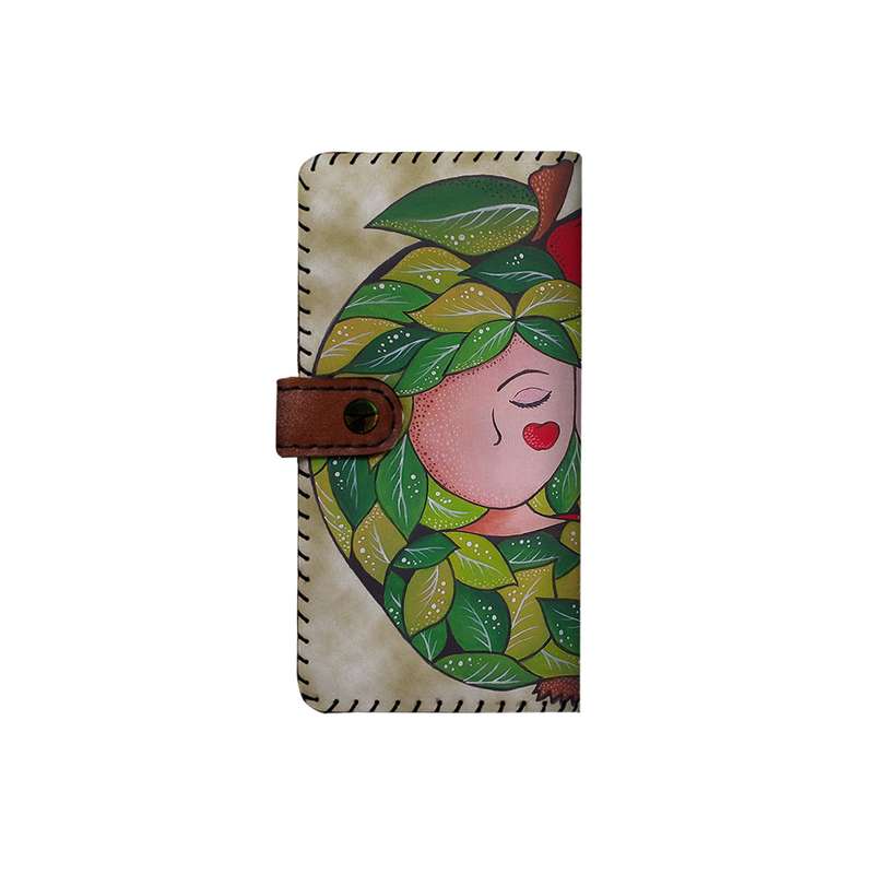 کیف پول چرمی ترمه طراحان ایده مدل بنددار طرح حوا کد mhs041