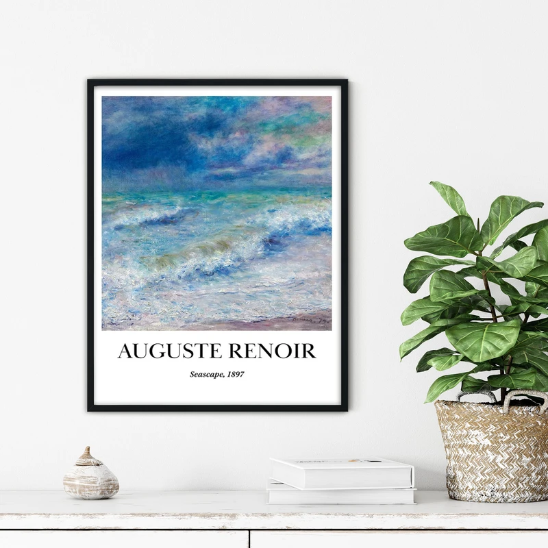 تابلو آتریسا طرح نقاشی کلاسیک مدرن مدل ATFHB18 فریم مشکی 