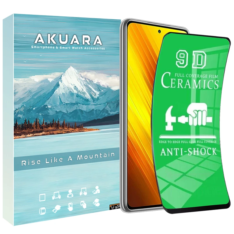 محافظ صفحه نمایش سرامیکی آکوآرا مدل CR1 AKU مناسب برای گوشی موبایل شیائومی REDMI NOTE 9 PRO / MI 10T LITE 5G / POCO X3 / POCO X3 PRO