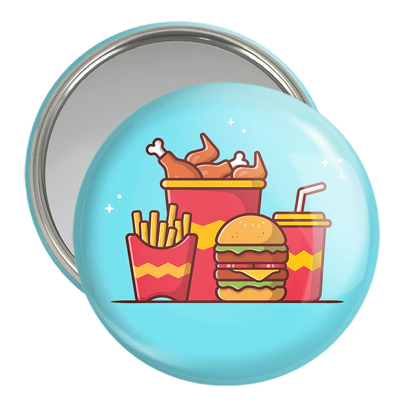 آینه جیبی خندالو مدل فست فود کد 29467