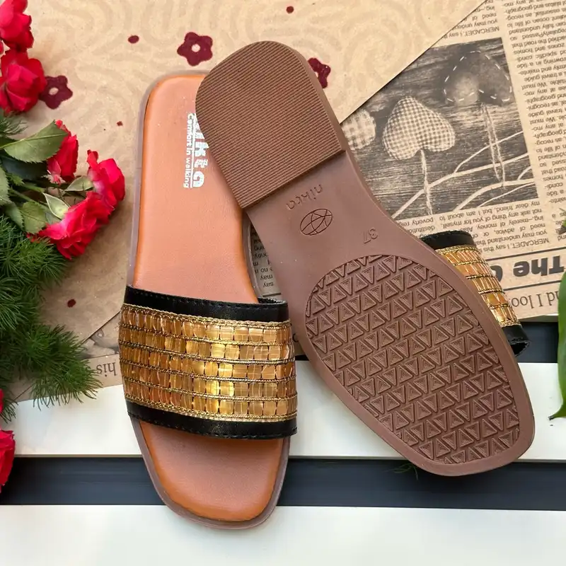 دمپایی زنانه نیکتا مدل زرین BL