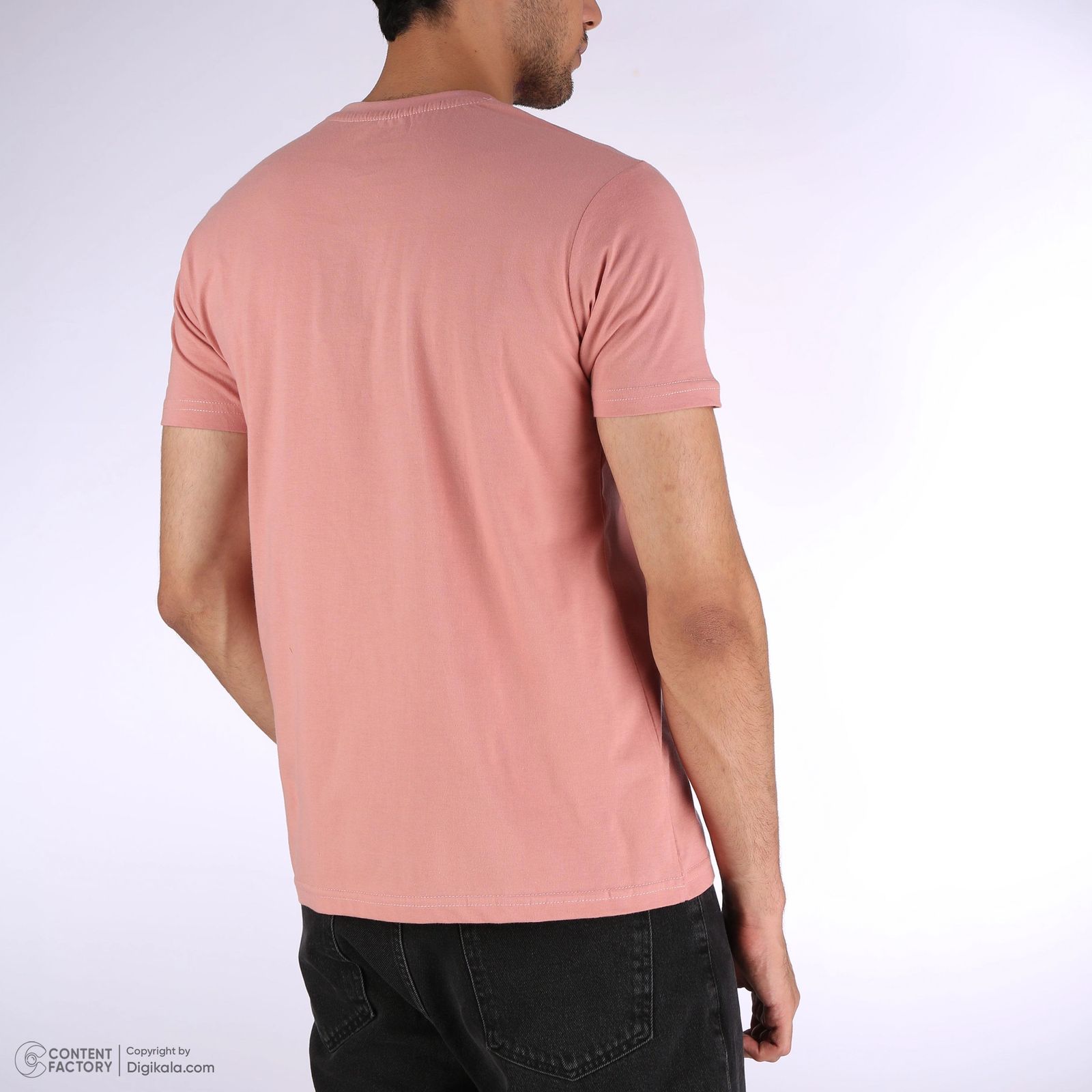 تی‌شرت آستین کوتاه مردانه مدل M117 رنگ صورتی -  - 7
