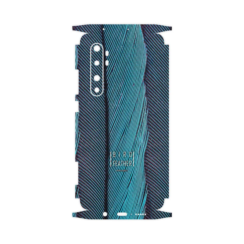 برچسب پوششی ماهوت مدل Turquoise feathers-FullSkin مناسب برای گوشی موبایل شیائومی Mi Note 10 Lite