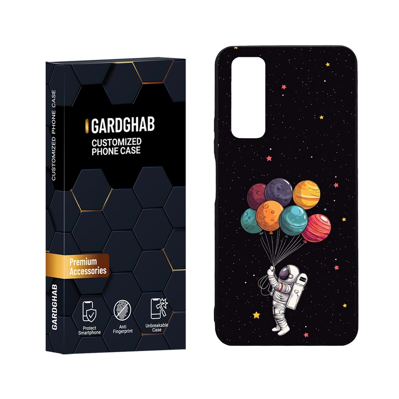  کاور گارد قاب مدل دور ژله ای پشت گلس کهکشان مناسب برای گوشی موبایل هوآوی Y7a