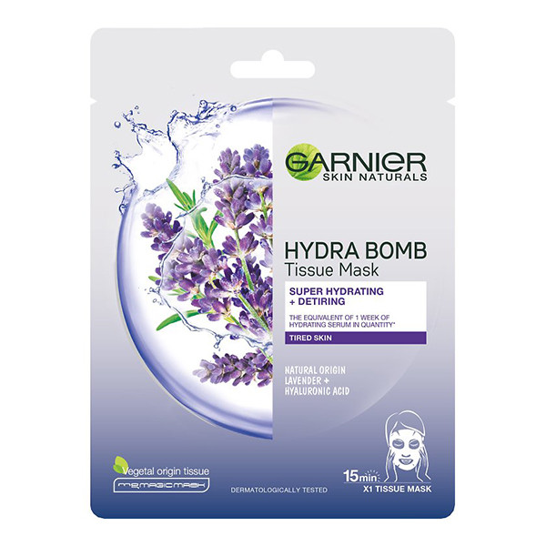 ماسک صورت گارنیه سری TIRED SKIN مدل اسطوخودوس وزن 28 گرم