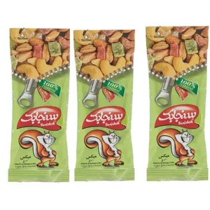 مخلوط آجیل و میوه سنجابک - 40 گرم بسته 3عددی
