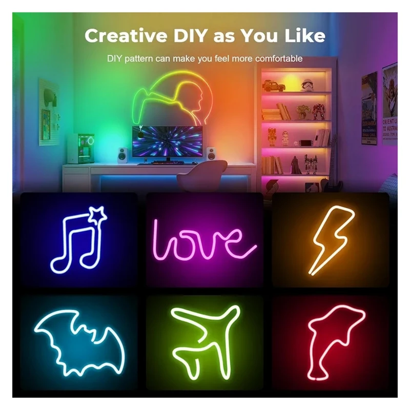 عکس شماره 9 : ریسه نئون دریم لایت مدل برنامه پذیر طول ۵متر به همراه آداپتور