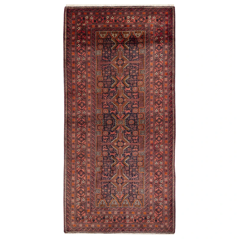 فرش دستبافت یک و نیم متری مدل بلوچ 19.23.1332