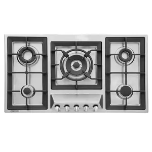 اجاق گاز صفحه‌ای پنج شعله استیل البرز مدل S5910