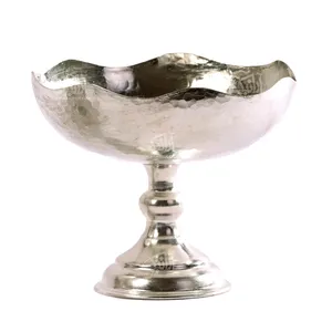  ‎کاسه‎ ‎‎پایه دار‎ ‎‎مسی آرانیک  رنگ‎ ‎نقره ای‎‎ ‎‎طرح‎ ‎ایساتیس مدل  1003900025