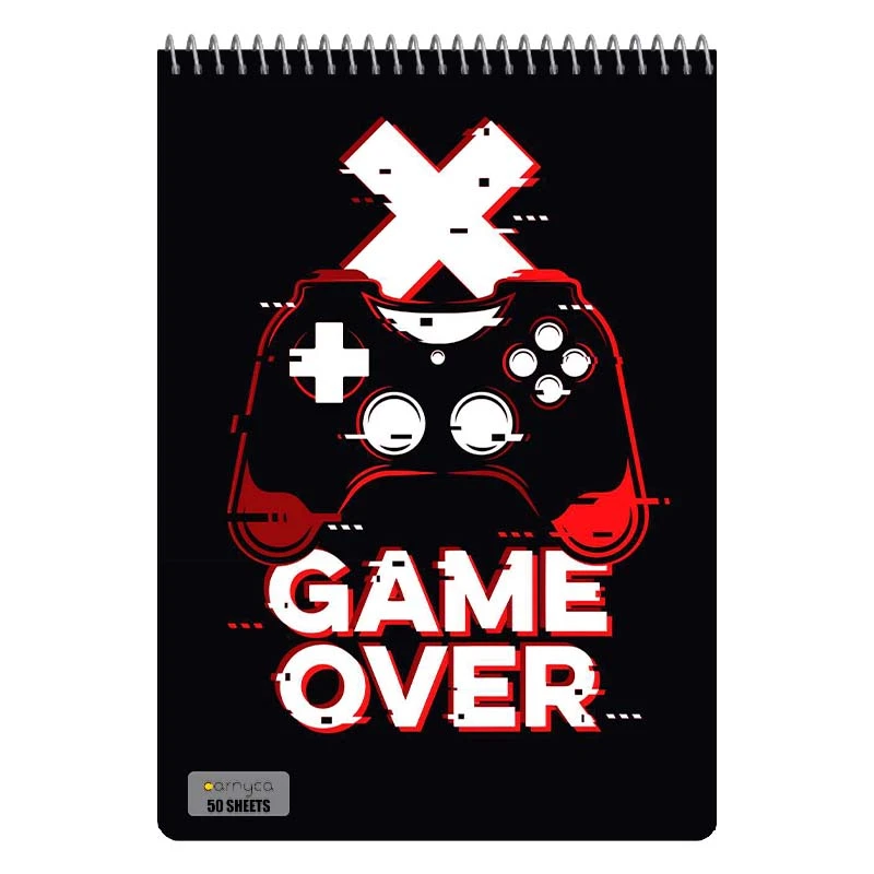 دفتر نقاشی 50 برگ سیمی کارنیکا طرح گیم لاور Game Lover کد 33963