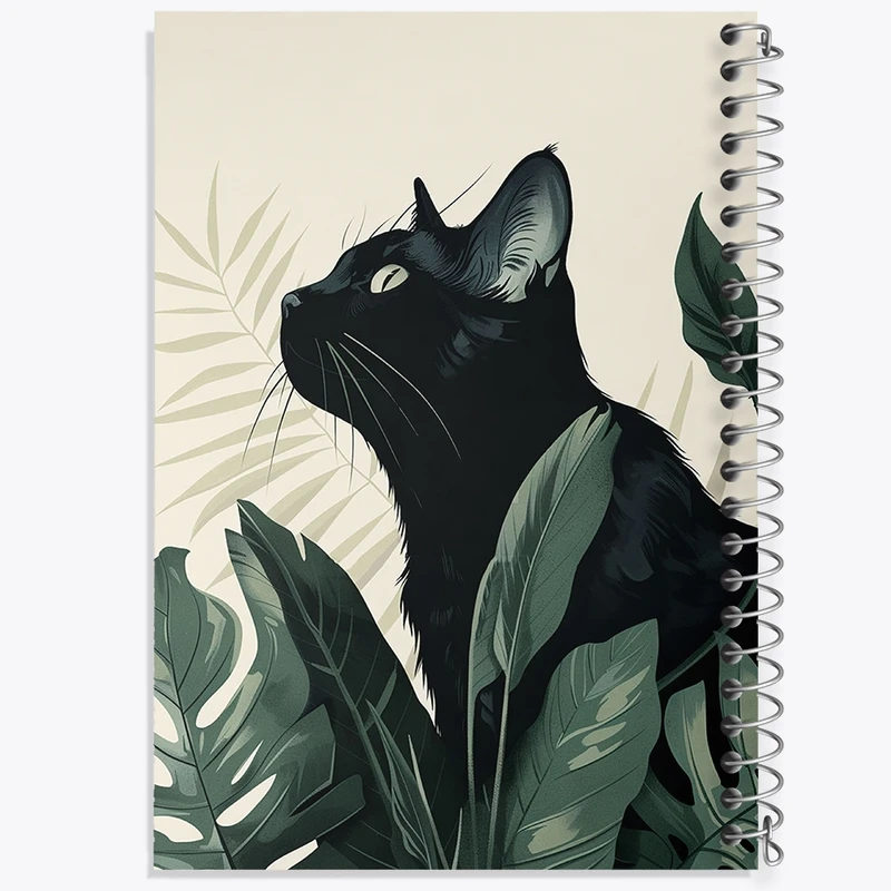 دفتر ژورنال نویسی 50 برگ خندالو مدل نقطه ای طرح گربه (Cat) کد F1748