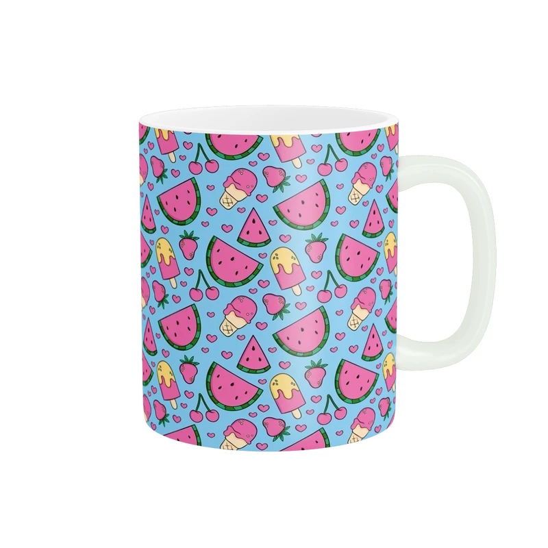 ماگ پاد آفرین طرح بستنی میوه ای کد 1321