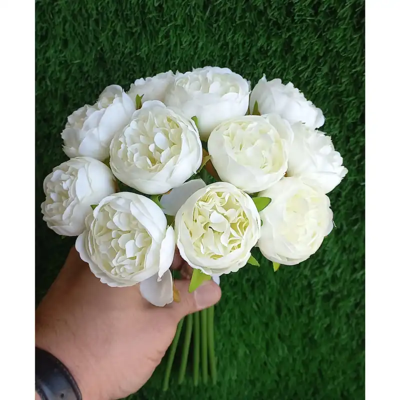 گل مصنوعی مدل پیونی مینیاتوری کد PAL-12GOL