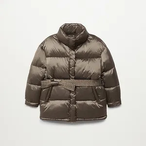 کاپشن زنانه مانگو مدل Belted quilted
