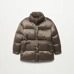 کاپشن زنانه مانگو مدل Belted quilted