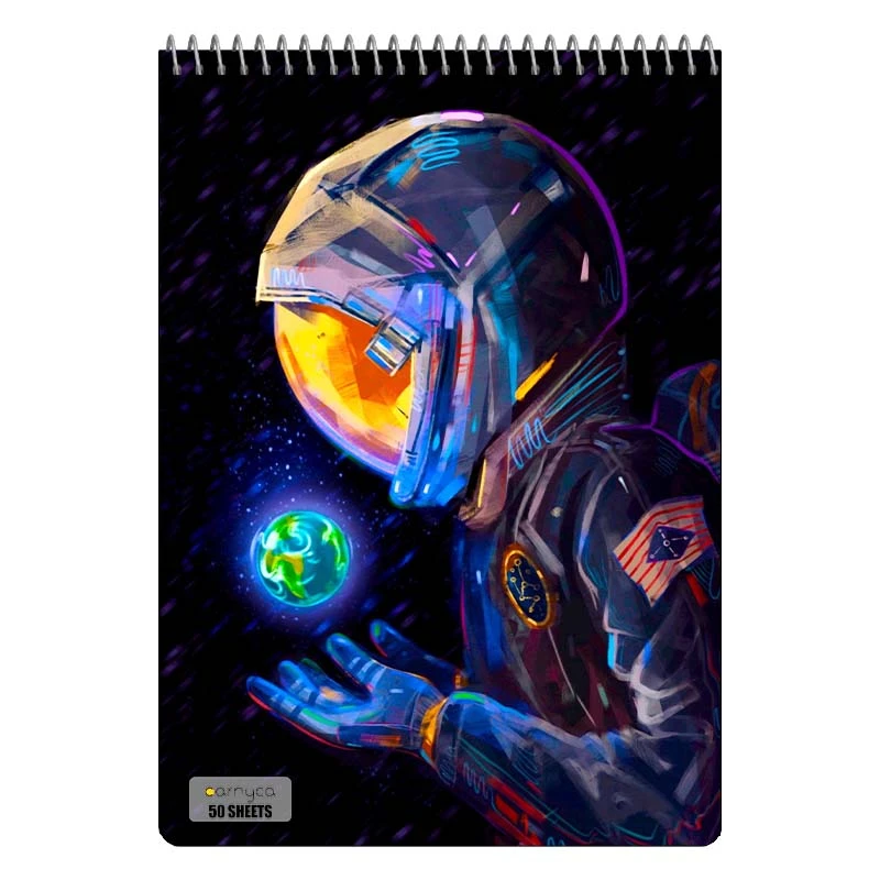 دفتر نقاشی 50 برگ سیمی کارنیکا طرح فضا Space کد 34726