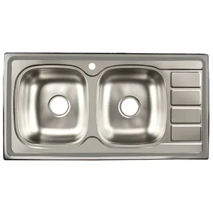 سینک ظرفشویی استیل توکار دو لگنه اخوان قاسمی مدل C123