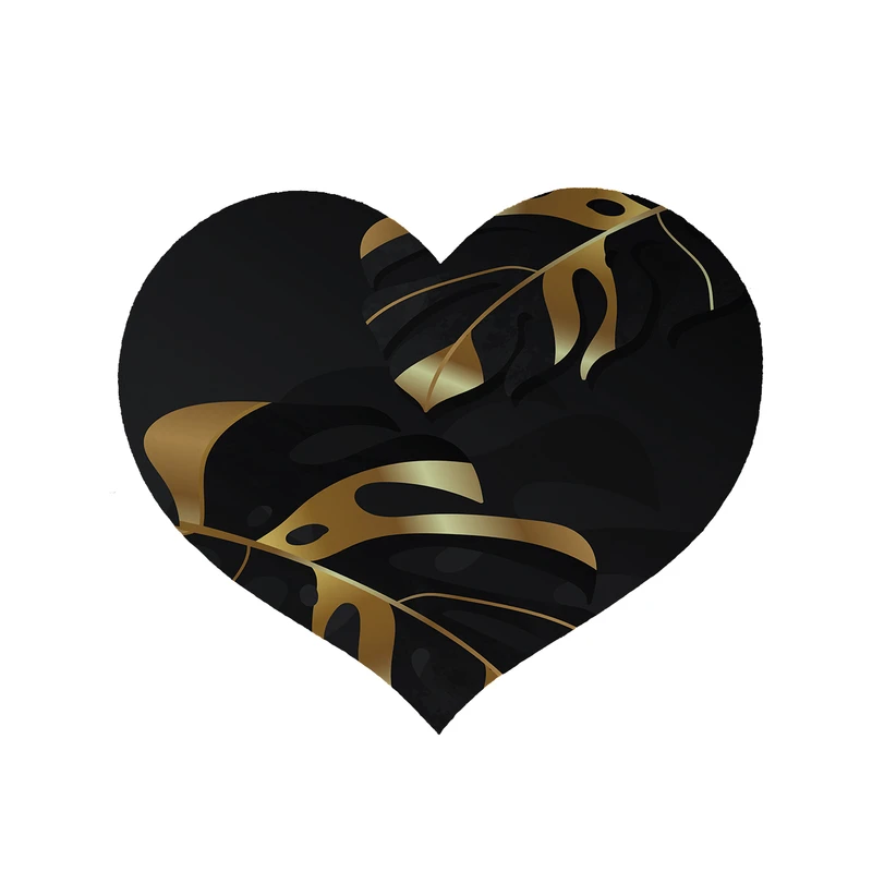 پادری مدل قلب طرح برگ کد 8979 سایز 90x90 سانتی متر 