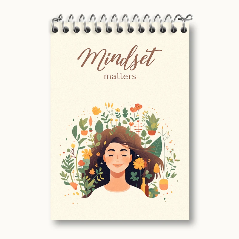 دفتر یادداشت 50 برگ خندالو طرح Mindset Mathers کد N2316