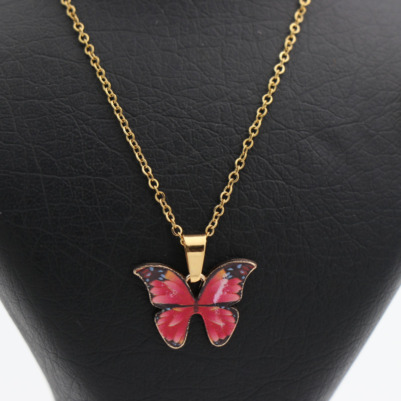 گردنبند دخترانه مدل پروانه کد 11506