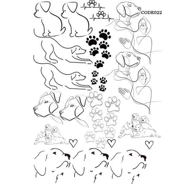 تتو موقت مدل Dog کد 022