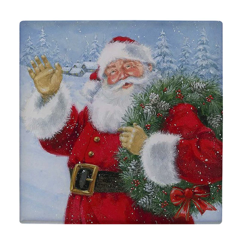 زیر لیوانی  طرح نقاشی بابانوئل کد    6221121_5689