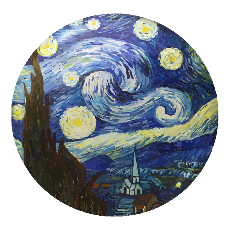 برچسب لپ تاپ پویا مارکت طرح شب پر ستاره ونگوک کد 2170