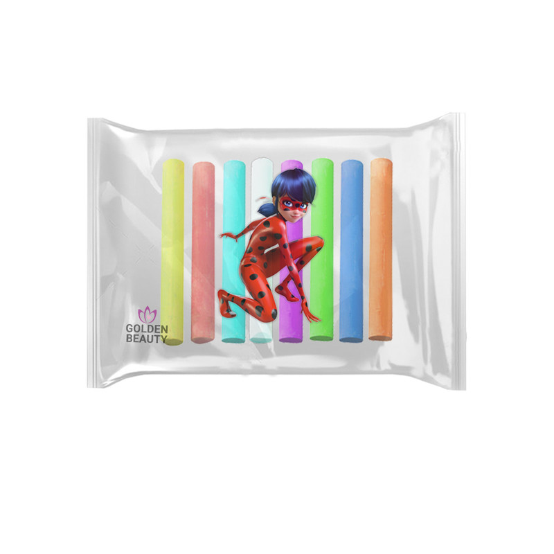 گچ رنگی گلدن بیوتی مدل دختر کفشدوزکی کد X08 بسته 8 عددی