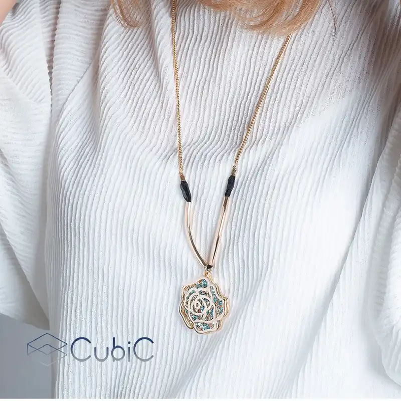 گردنبند زنانه کوبیک مدل QN-081006