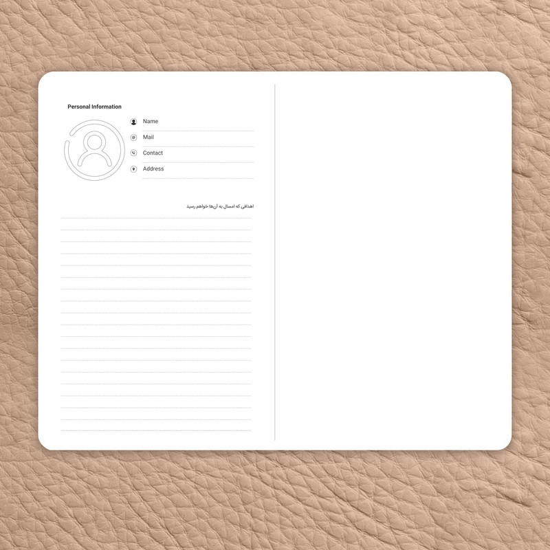 دفتریادداشت 160 برگ پدیده نقش مدل سه لتی چرمی به همراه روان نویس