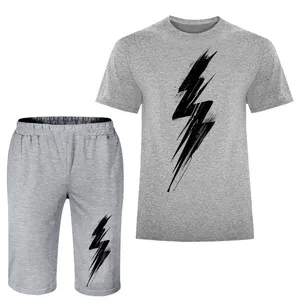 ست تی شرت و شلوارک مردانه مدل رعد و برق A162